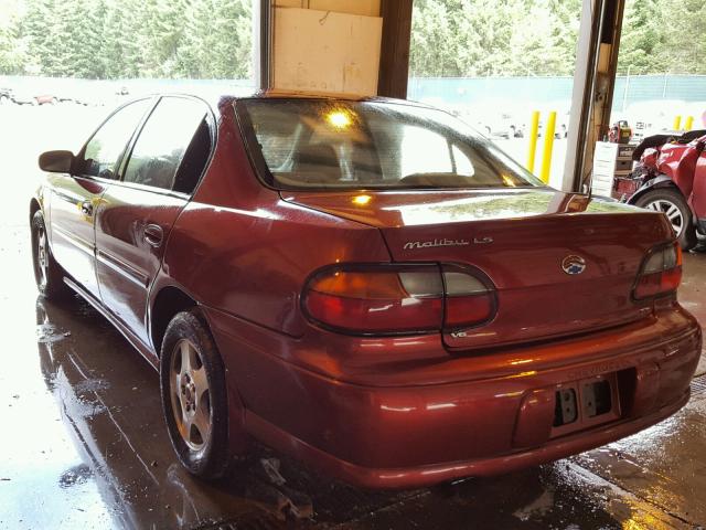 1G1NE52J32M609839 - 2002 CHEVROLET MALIBU LS 勃艮第红 照片 3