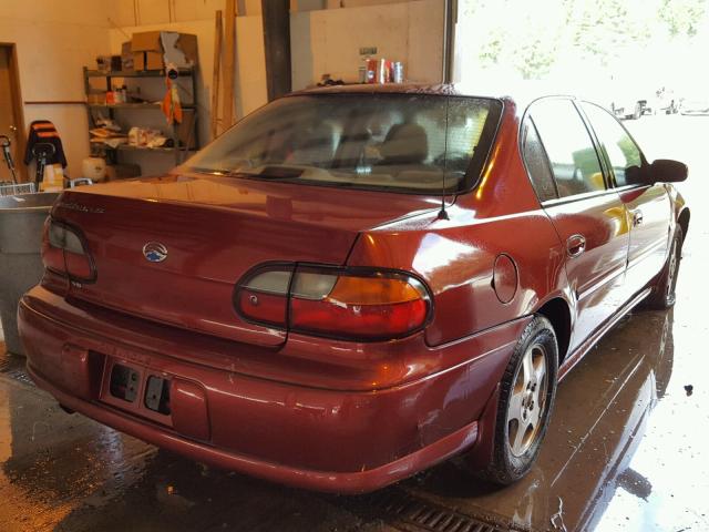 1G1NE52J32M609839 - 2002 CHEVROLET MALIBU LS 勃艮第红 照片 4