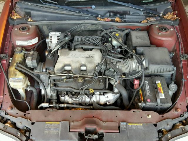 1G1NE52J32M609839 - 2002 CHEVROLET MALIBU LS 勃艮第红 照片 7