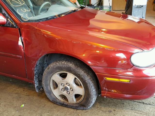 1G1NE52J32M609839 - 2002 CHEVROLET MALIBU LS 勃艮第红 照片 9