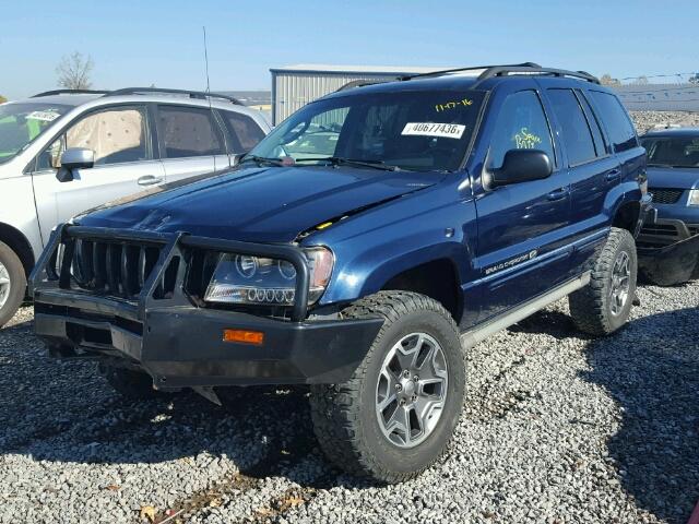 1J8GW68J84C135186 - 2004 JEEP GRAND CHER BLUE photo 2