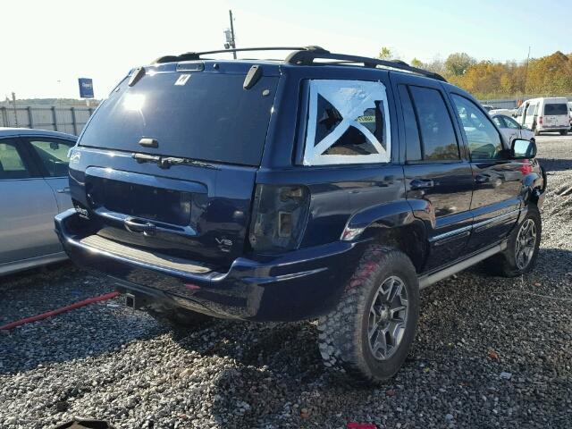 1J8GW68J84C135186 - 2004 JEEP GRAND CHER BLUE photo 4