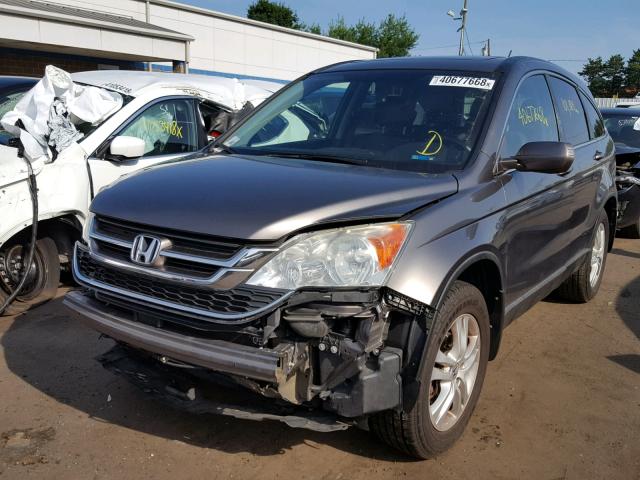 5J6RE4H78AL017351 - 2010 HONDA CR-V EXL BROWN photo 2