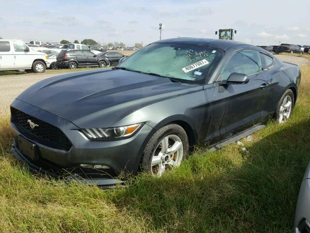 1FA6P8AM5F5407934 - 2015 FORD MUSTANG GREEN photo 2