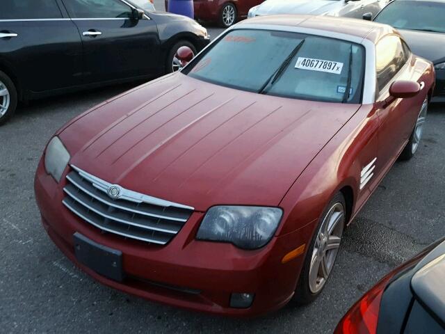 1C3LN69LX8X074645 - 2008 CHRYSLER CROSSFIRE RED photo 2