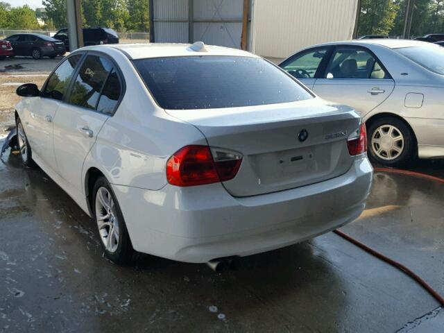 WBAVC93578K036287 - 2008 BMW 328 WHITE photo 3