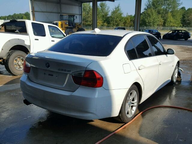 WBAVC93578K036287 - 2008 BMW 328 WHITE photo 4