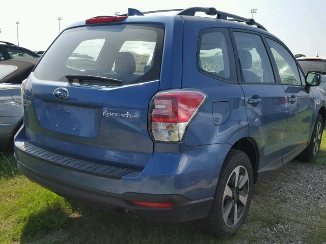 JF2SJABC0JH425905 - 2018 SUBARU FORESTER 2 BLUE photo 4