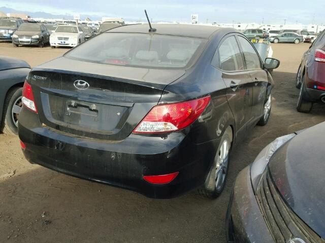 KMHCU4AE7EU765897 - 2014 HYUNDAI ACCENT GLS BLACK photo 4