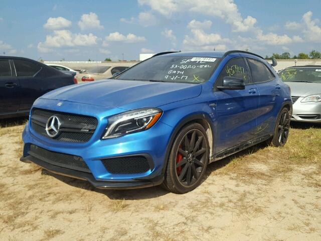 WDDTG5CB2GJ223346 - 2016 MERCEDES-BENZ GLA BLUE photo 2