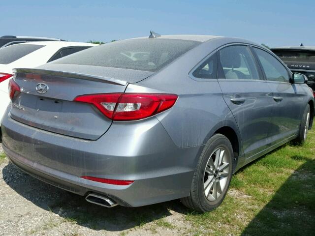 5NPE24AF6FH022199 - 2015 HYUNDAI SONATA SE SILVER photo 4