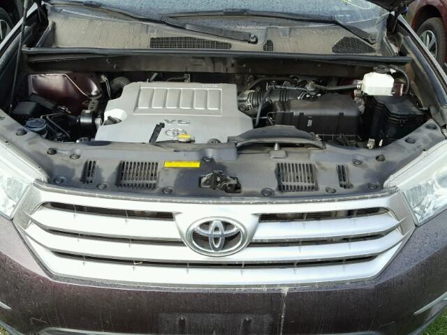 5TDYK3EH9DS109038 - 2013 TOYOTA HIGHLANDER BROWN photo 7