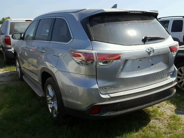 5TDYKRFH2FS111962 - 2015 TOYOTA HIGHLANDER GRAY photo 3