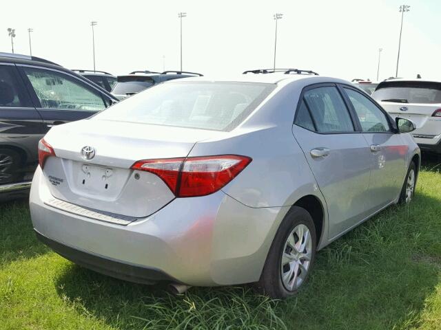 5YFBURHEXFP322435 - 2015 TOYOTA COROLLA L GRAY photo 4