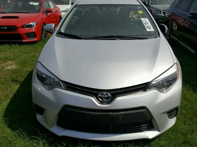 5YFBURHEXFP322435 - 2015 TOYOTA COROLLA L GRAY photo 9