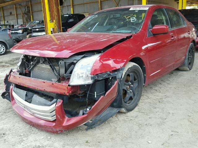 3FAHP08Z29R206201 - 2009 FORD FUSION RED photo 2