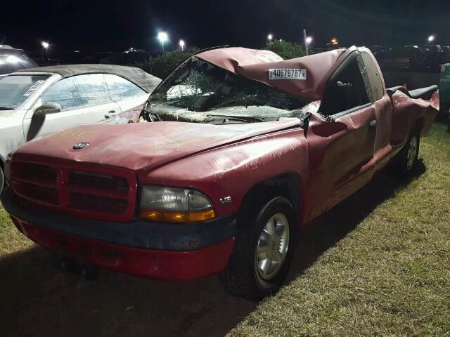 1B7GL22N9YS519462 - 2000 DODGE DAKOTA RED photo 2