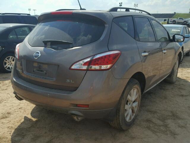 JN8AZ1MU6EW401364 - 2014 NISSAN MURANO S BROWN photo 4