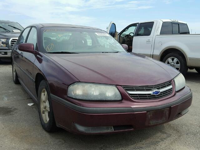 2G1WH52K539149814 - 2003 CHEVROLET IMPALA MAROON photo 1