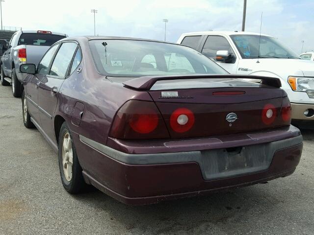 2G1WH52K539149814 - 2003 CHEVROLET IMPALA MAROON photo 3