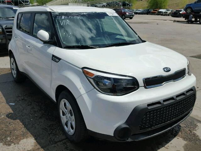 KNDJN2A23F7224431 - 2015 KIA SOUL WHITE photo 1