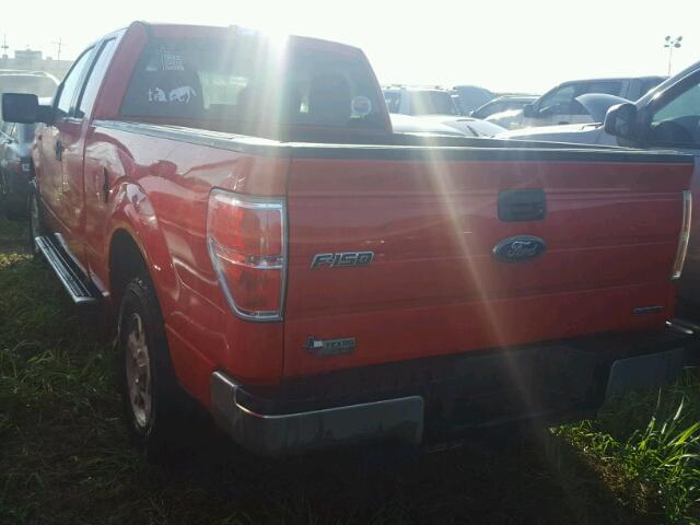 1FTEX1CM2CFB34743 - 2012 FORD F150 SUPER RED photo 3