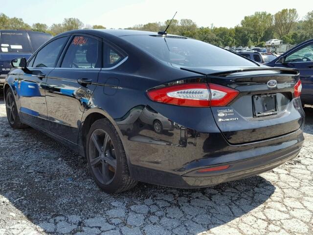 3FA6P0H78GR337054 - 2016 FORD FUSION SE BLACK photo 3