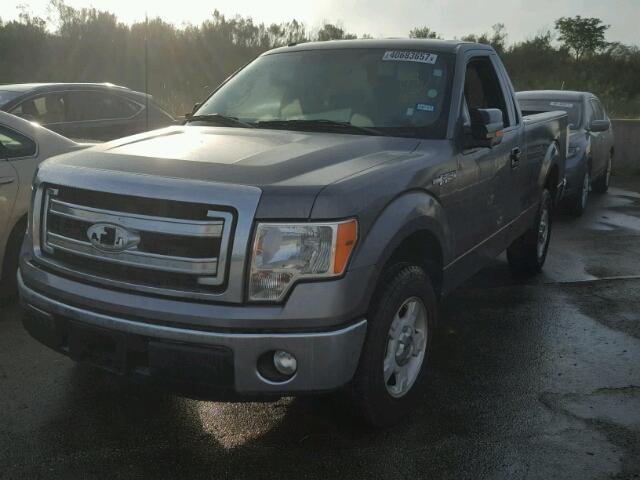 1FTMF1CF3DKG53986 - 2013 FORD F150 GRAY photo 2