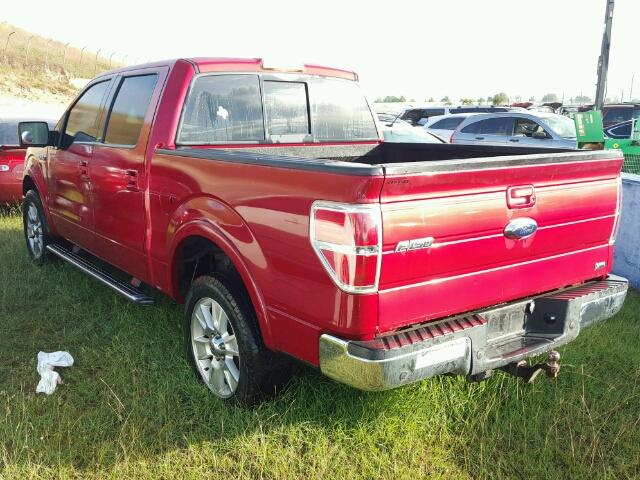 1FTFW1CVXAFB54610 - 2010 FORD F150 RED photo 3