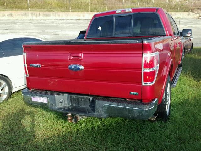 1FTFW1CVXAFB54610 - 2010 FORD F150 RED photo 4