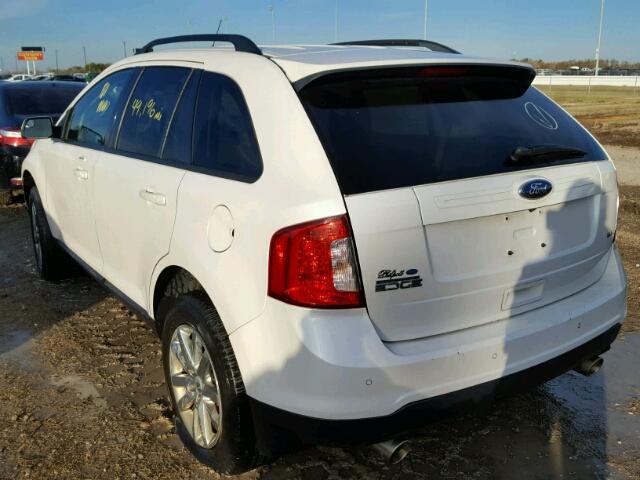 2FMDK3JC8EBA65413 - 2014 FORD EDGE WHITE photo 3