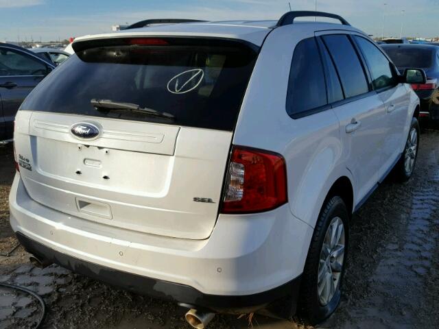 2FMDK3JC8EBA65413 - 2014 FORD EDGE WHITE photo 4