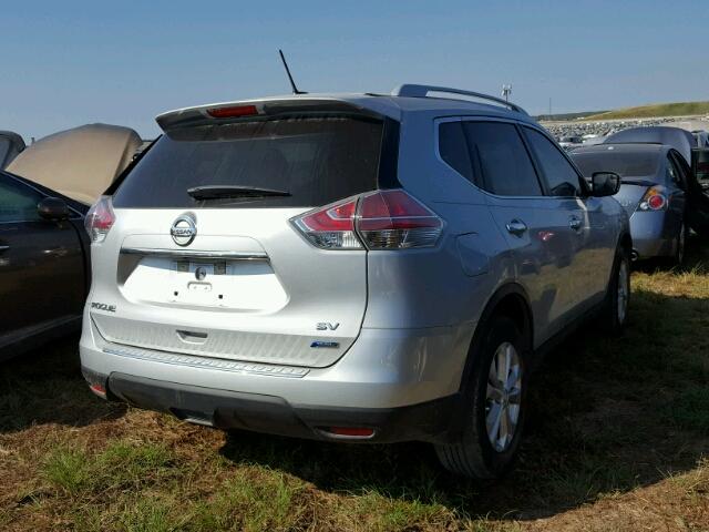 5N1AT2MT7EC861446 - 2014 NISSAN ROGUE S SILVER photo 4