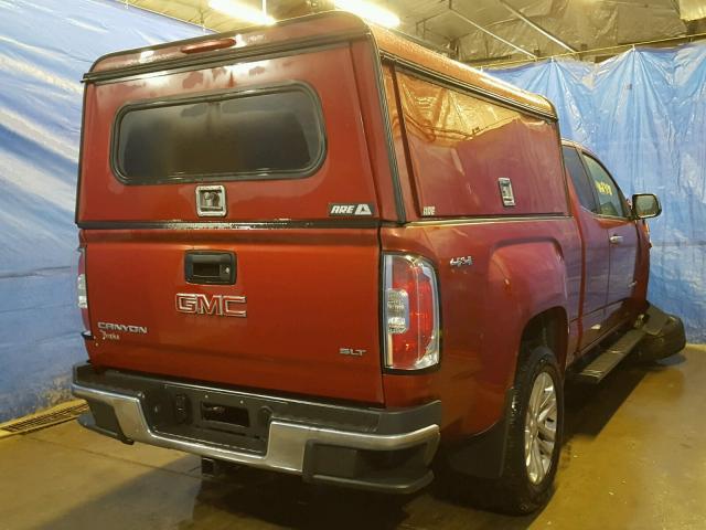 1GTH6CE32F1182986 - 2015 GMC CANYON SLT RED photo 4