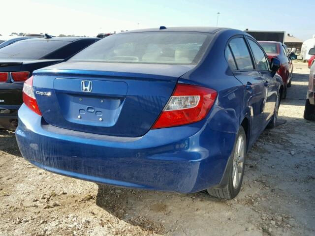 2HGFB2F98CH505226 - 2012 HONDA CIVIC EXL ლურჯი ფოტო 4