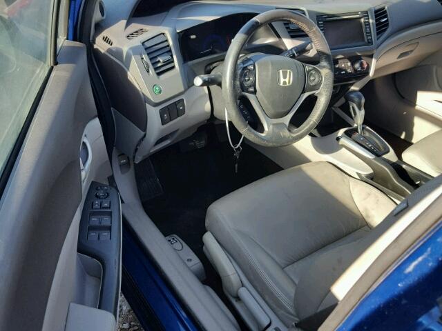 2HGFB2F98CH505226 - 2012 HONDA CIVIC EXL ლურჯი ფოტო 9