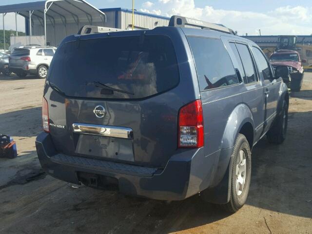 5N1AR18U35C755426 - 2005 NISSAN PATHFINDER BLUE photo 4