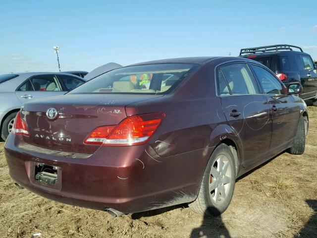 4T1BK36B25U029489 - 2005 TOYOTA AVALON MAROON photo 4