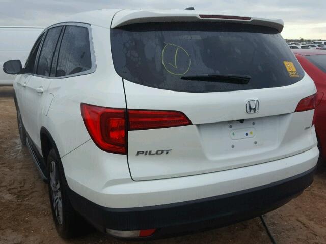 5FNYF5H51GB026326 - 2016 HONDA PILOT WHITE photo 3