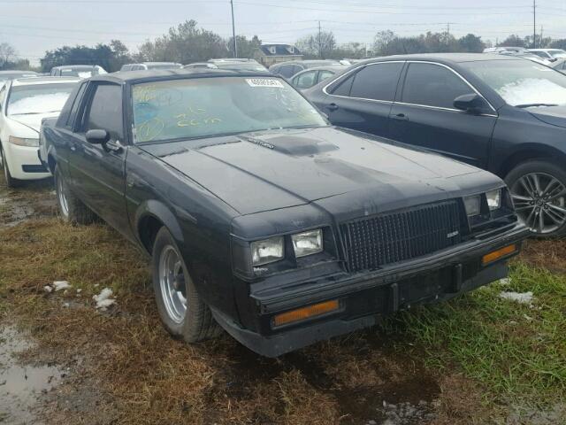 1G4GJ1177HP448666 - 1987 BUICK REGAL BLACK photo 1