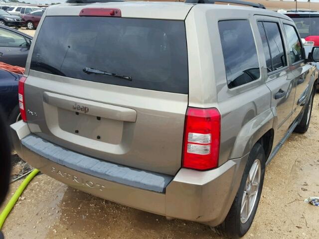 1J8FF28W48D566088 - 2008 JEEP PATRIOT SP TAN photo 4