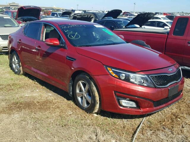 5XXGM4A70FG380650 - 2015 KIA OPTIMA RED photo 1