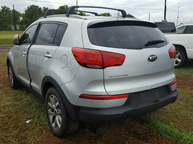 KNDPBCACXF7767826 - 2015 KIA SPORTAGE SILVER photo 3