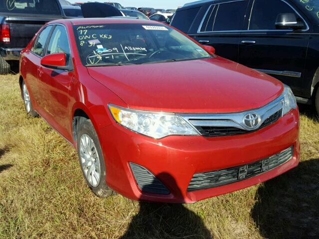 4T1BF1FK8DU703037 - 2013 TOYOTA CAMRY RED photo 1