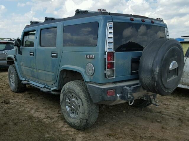 5GRGN23UX7H102782 - 2007 HUMMER H2 TURQUOISE photo 3