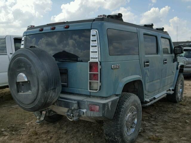 5GRGN23UX7H102782 - 2007 HUMMER H2 TURQUOISE photo 4