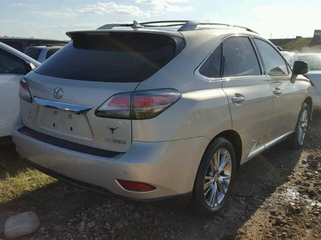 2T2ZK1BA6DC108806 - 2013 LEXUS RX GOLD photo 4