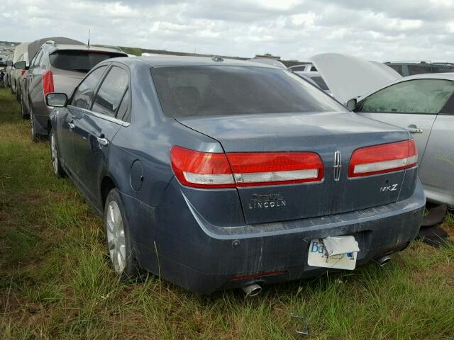 3LNHL2GC4CR833273 - 2012 LINCOLN MKZ BLUE photo 3