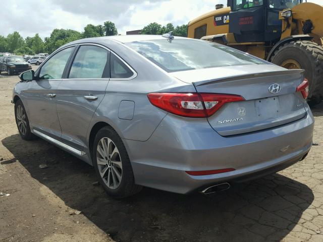 5NPE34AF8GH377003 - 2016 HYUNDAI SONATA SPO GRAY photo 3