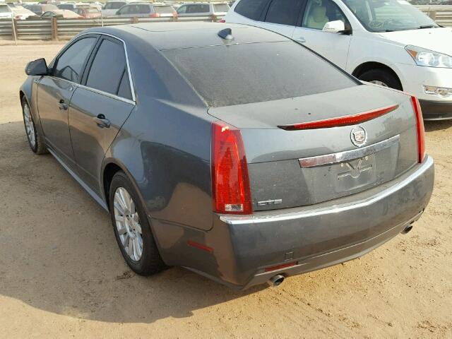 1G6DE5EG1A0147096 - 2010 CADILLAC CTS GRAY photo 3